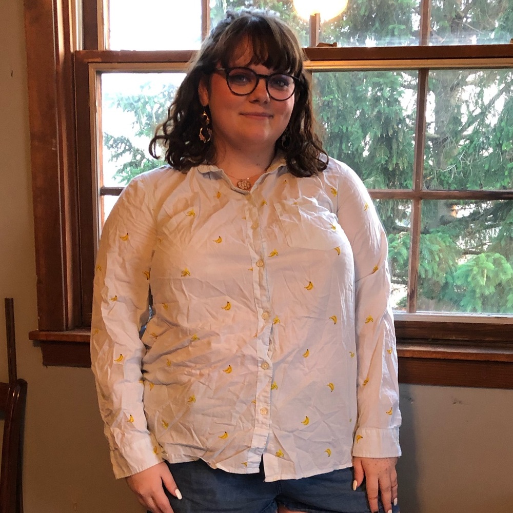Banana button down Unisex